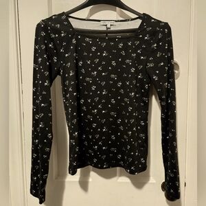 Floral Square Neck Tee